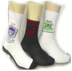 kaos kaki sekolah logo pabrik pembuatan kaos kaki